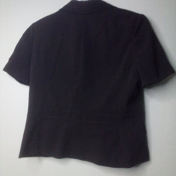 Giorgio Sant Angelo Blazer Jacket Women 12 Short Sleeve Button Up Brown - Picture 11 of 15